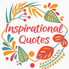 Obraz premium Text combined with decorative elements (brushes, leaves, geometry).