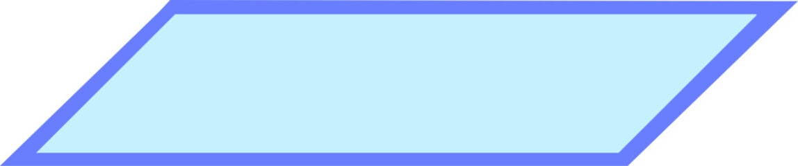 Header label frame with wavy shape