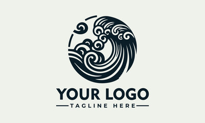 Stylized logo featuring a circular design of ocean waves, conveying a sense of power and tranquility.