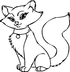 vector illustration of a cat. 