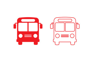 Bus Icon vector isolated on white background. Black bus vector icon