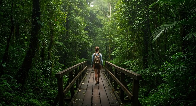 woman in the forest - Powered by Adobe