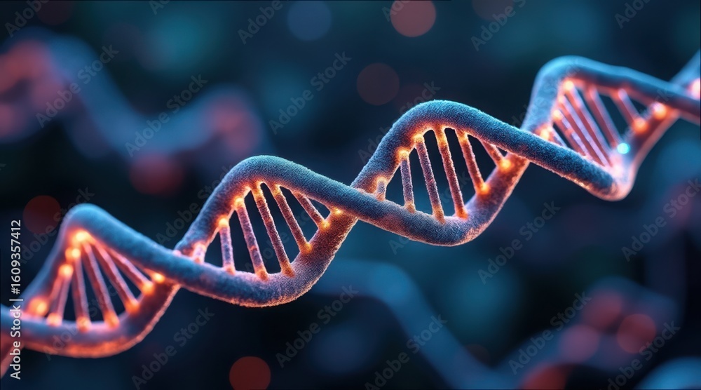 Poster stunning 3d rendering of gene structure and epigenetics in motion
