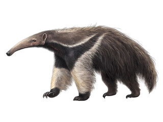 Giant Anteater A Detailed Illustration on transparent background