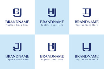 Obraz premium Letters JG JH JI JJ JK JL Monogram Logo, for JG GJ JH HJ JI IJ JJ J JK KJ JL LJ initials