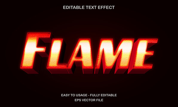 Hot flame text effect - Fiery bold title style for action themes