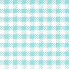 A classic gingham check pattern featuring intersecting light blue and white stripes creating a seamless, traditional design.