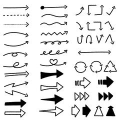 シンプルな手描き風矢印