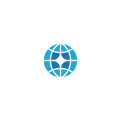 Global star logo design.