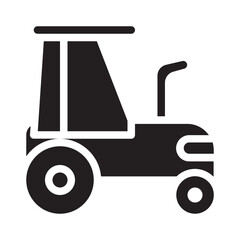 Smart Tractor Solid Icon