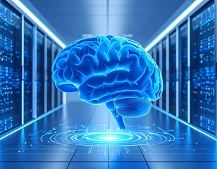 Brain in a server room