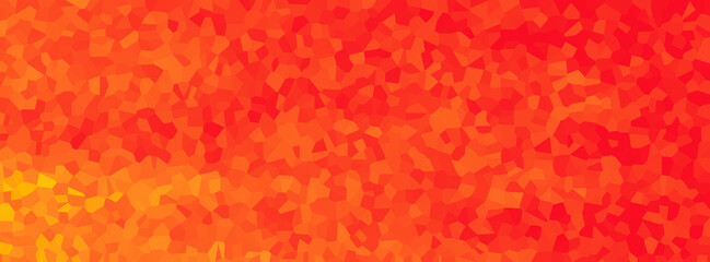 Abstract mosaic texture in fiery orange and yellow tones with a warm gradient feel. Perfect for energetic and creative design projects. Long banner