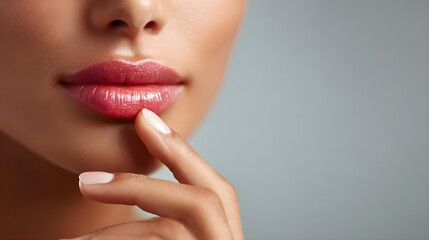 Fototapeta premium Elegant Lip Care Tips for Perfectly Smooth Lips