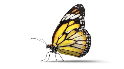 Fototapeta premium Stunning Monarch Butterfly with Vibrant Orange Wings , PNG isolated cut out image