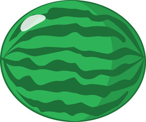 Outlined vector illustration of a Watermelon.