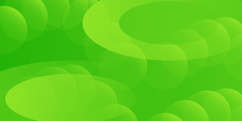 Abstract green circle background trendy. Fluid shapes composition. Decorative  design simple