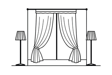 Room With Double Curtains Layered Textures And Soft Light