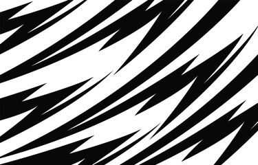 Abstract background with curved spikes and zigzag line pattern
