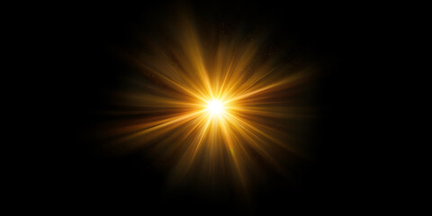 Sun Light Overlay Stock Image In Black Background