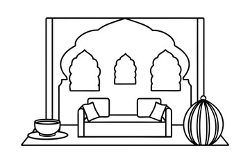 Relaxed Moroccan Style Room With Tiles And Cushions