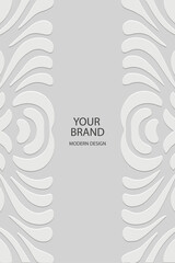 Ethnic white background, tribal design cover, banner, wallpaper. Geometric elegant pattern, embossing. Ornaments, arabesques, mandala, fresco. Artistic traditions of the East, Asia, India, Mexico.