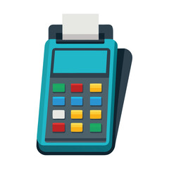 Vector illustration of a credit card machine 