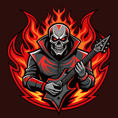 Guitar silhouettes set.Acoustic and heavy rock electric guitars musical instruments. Simple set of electric guitar vector icons for web design. Music symbols collection.Vector ilustration