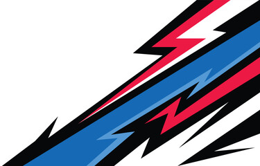 Abstract sporty colorful background with jagged arrow line pattern and with some copy space area