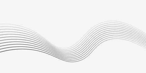 abstract Grey wave line background on white background.