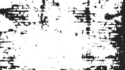 Rough Grunge Wall Texture Background, Vector Distressed Surface Texture Overlay, Gritty Abstract Black and White Texture, Seamless Rough Concrete Texture Template