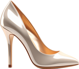 High heels isolated on white background. 4K PNG