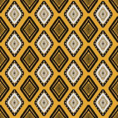 Ikat fabric Yellow Brown tract symbol
