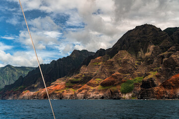 Napali Coast of Kauai, Hawaii. Cliffs on the western coast of Kauai.
