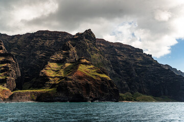 Napali Coast of Kauai, Hawaii. Cliffs on the western coast of Kauai.