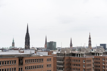 Church Towers over the top of Hamburg