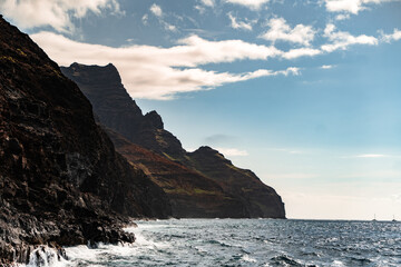 Napali Coast of Kauai, Hawaii. Cliffs on the western coast of Kauai.