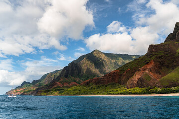 Napali Coast of Kauai, Hawaii. Cliffs on the western coast of Kauai.