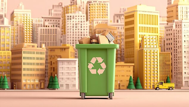 Recycled city waste - Powered by Adobe