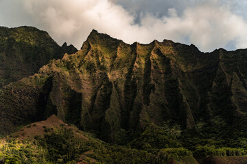 Napali Coast of Kauai, Hawaii. Cliffs on the western coast of Kauai.