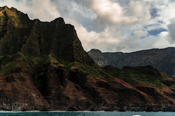 Napali Coast of Kauai, Hawaii. Cliffs on the western coast of Kauai.