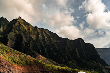 Napali Coast of Kauai, Hawaii. Cliffs on the western coast of Kauai.