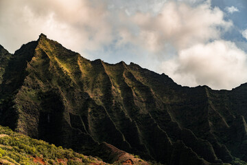 Napali Coast of Kauai, Hawaii. Cliffs on the western coast of Kauai.