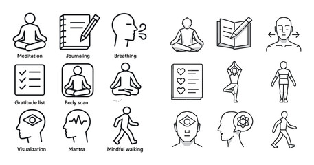 Mindfulness Icon Grid