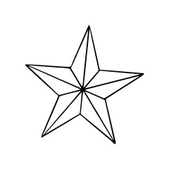 geometric five-pointed star outline