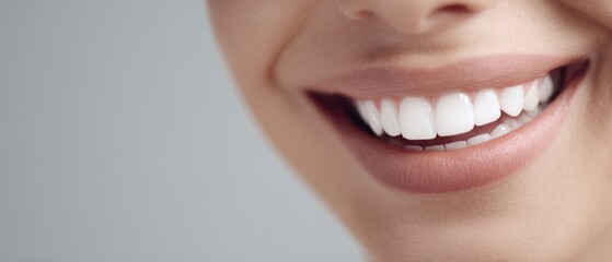 Obraz premium The Radiant Smile of a Happy Woman with Perfectly White Teeth
