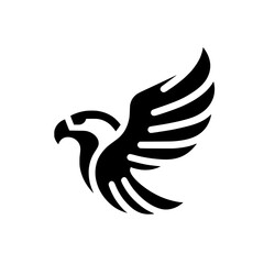 Obraz premium Graceful and Powerful Flying Eagle Silhouette