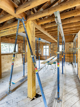 Installation de poutre et colonne en LVL