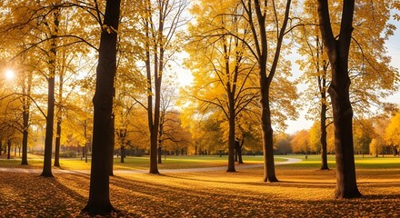 Fototapeta premium autumn in the park