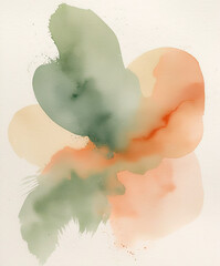 water color minimal sage orange 4