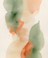 water color minimal sage orange 5
